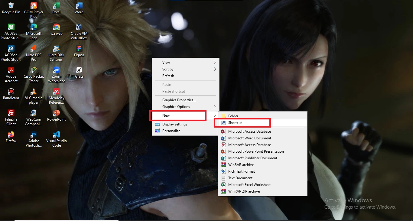 Buat Shortcut CMD