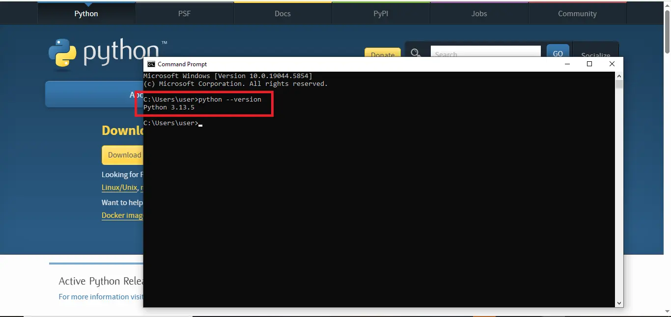 Cek Versi Python